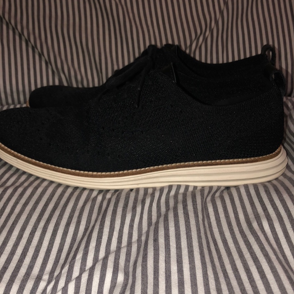 Cole Haan 2.zerogrand wingtip oxford black stitchlite